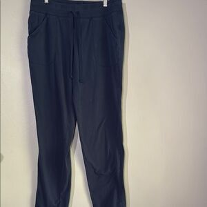 Athletic Works Blue Joggers with Elastic Waistband and Tapered Legs